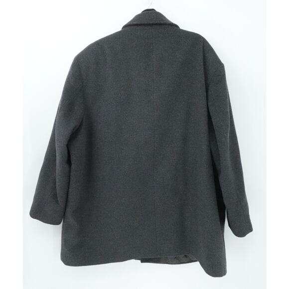 Lauren Ralph Lauren Car Coat Mens 58R Charcoal Wool Blend Quilted Lined Zip Bib - Picture 2 of 15